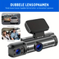 170° Groothoek Dashcam Met 1080p Dubbele Lens