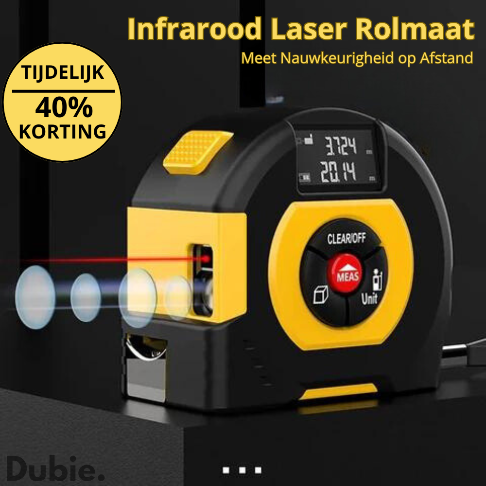 Infrarot-Laserbandmaß | Genauigkeit auf Distanz messen | 40 % Rabatt 