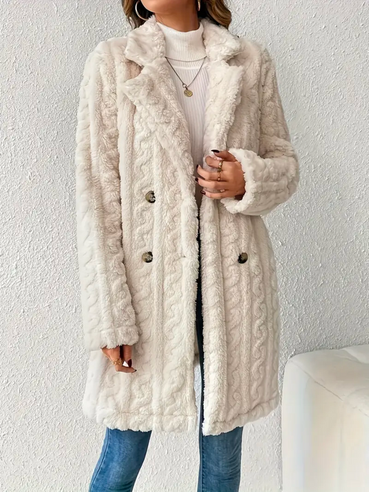 Lapel Teddy Coat | 40% Korting