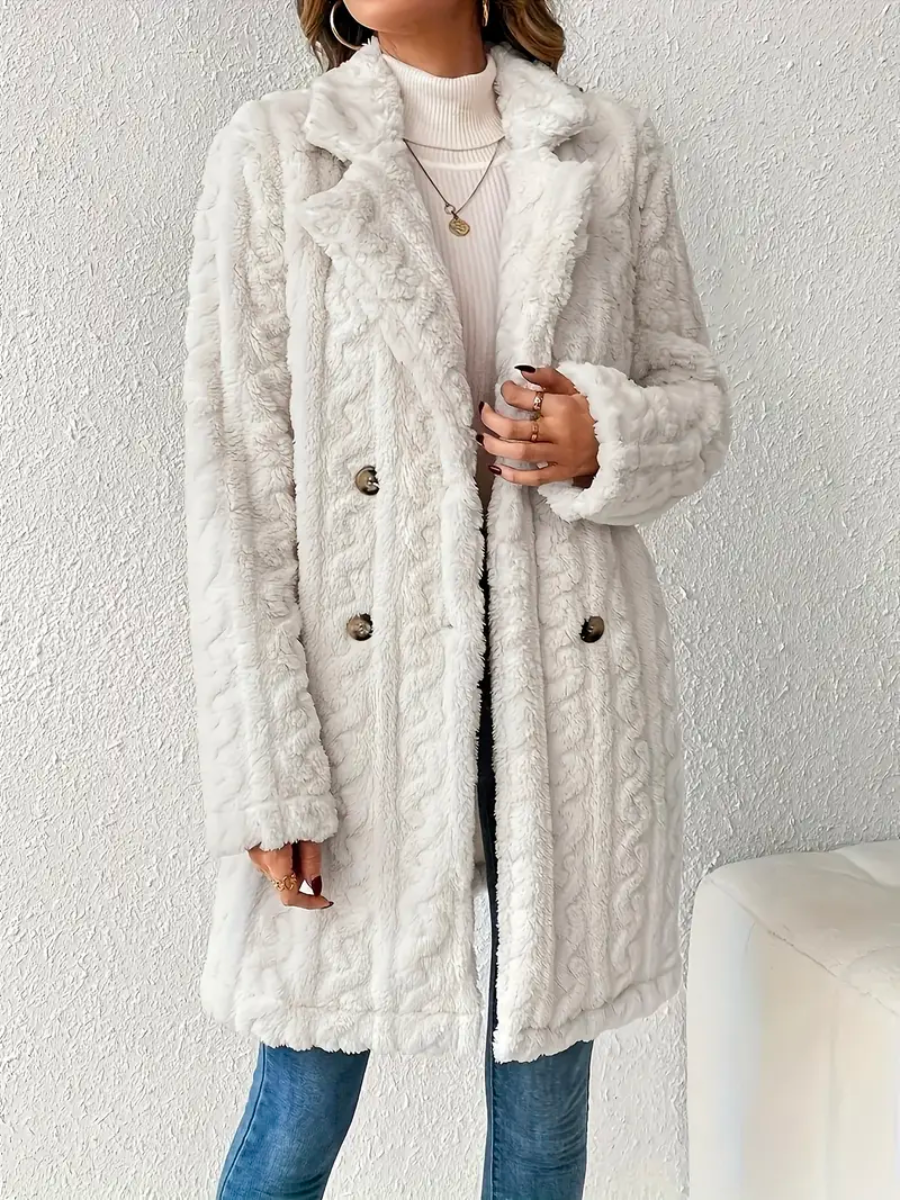 Lapel Teddy Coat | 40% Korting